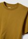 T-shirt marrone a maniche corte in puro cotone regular fit_5