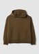 Green cotton-blend hoodie in a regular fit_4