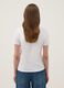 White pure cotton T-shirt with front print_3