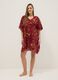 Multicolour pure cotton beach cover-up with floral print_0