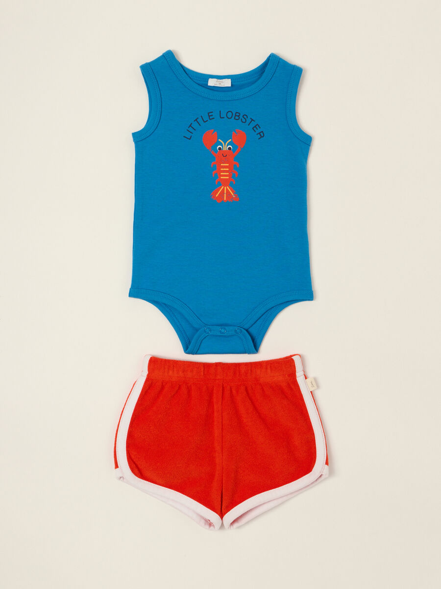 Jogging set in interlock di puro cotone IANA neonato_0