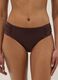 Brown stretch swim briefs with side ruching_1