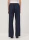 Blue pure cotton wide-leg denim trousers with drawstring_2
