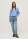 Multicolour striped shirt in pure cotton regular fit with band collar_0