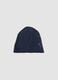 Blue organic stretch cotton jersey hat with print for boys_1