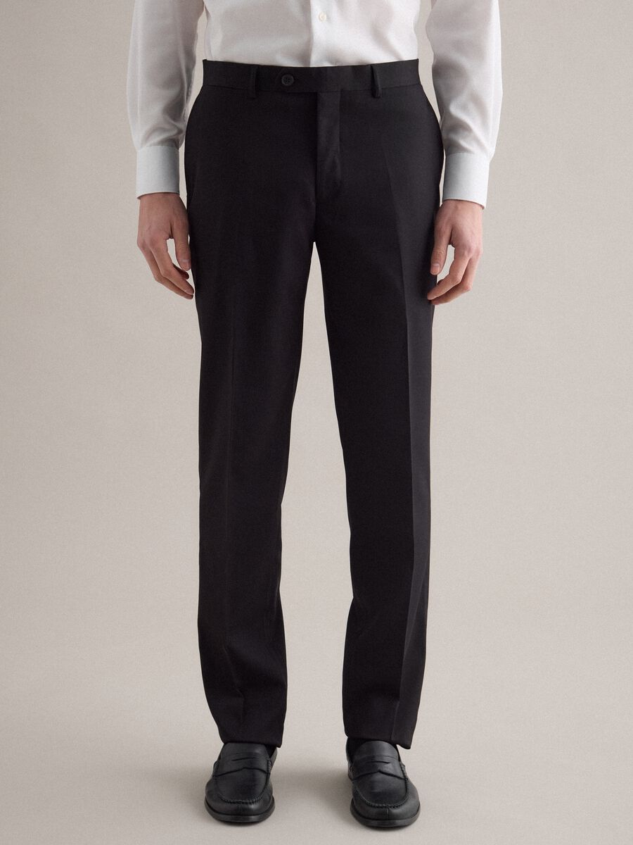 Pantaloni classici neri regular fit_1