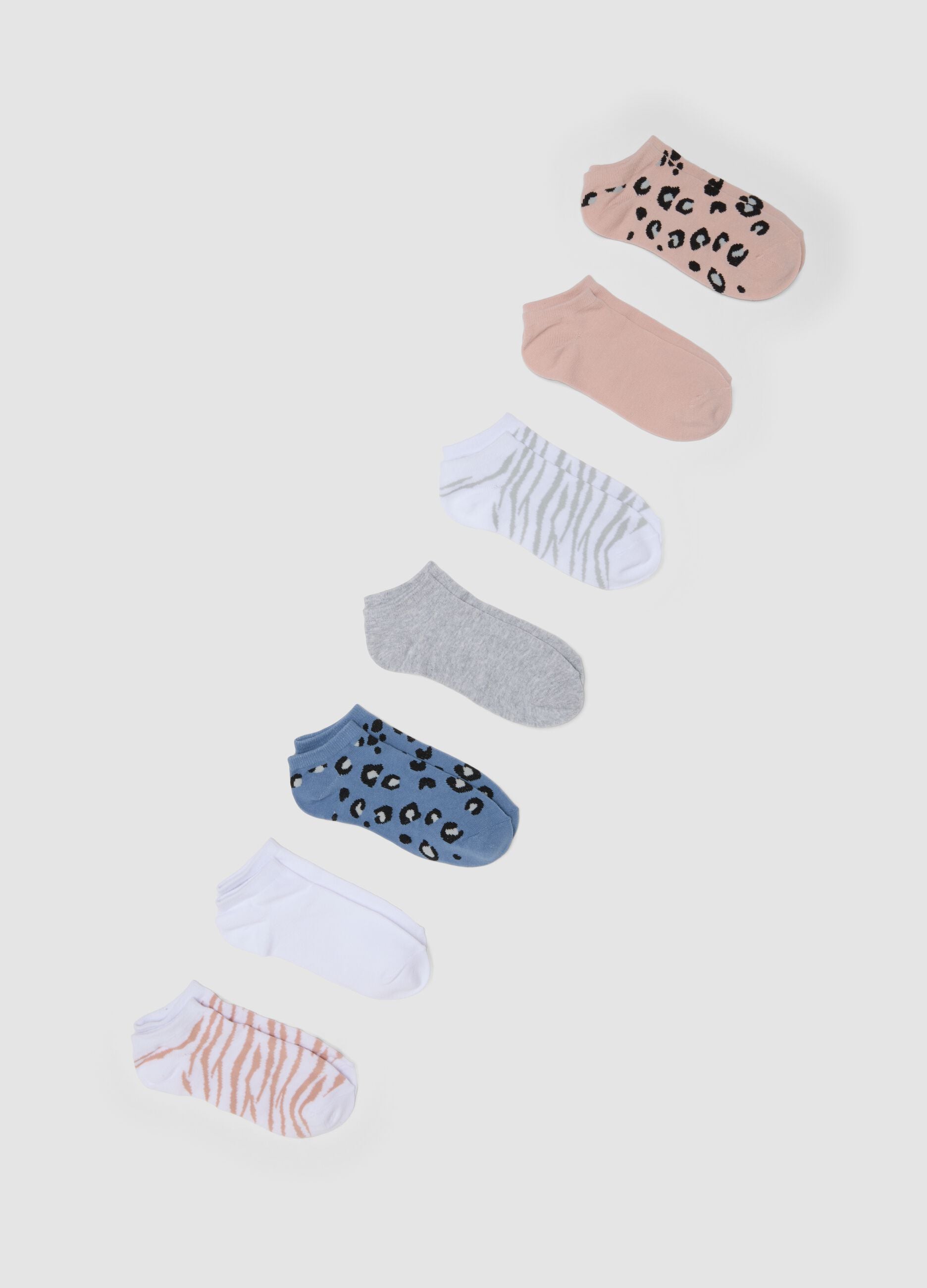 Seven-pack of pink organic cotton socks