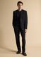 Black slim-fit formal trousers in stretch viscose_0