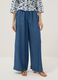 Blue palazzo trousers in pure lyocell_1