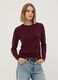 Burgundy crew-neck wool-blend jumper, regular fit_2