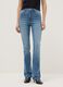 Blue Cotton Blend Flare Fit Jeans_1