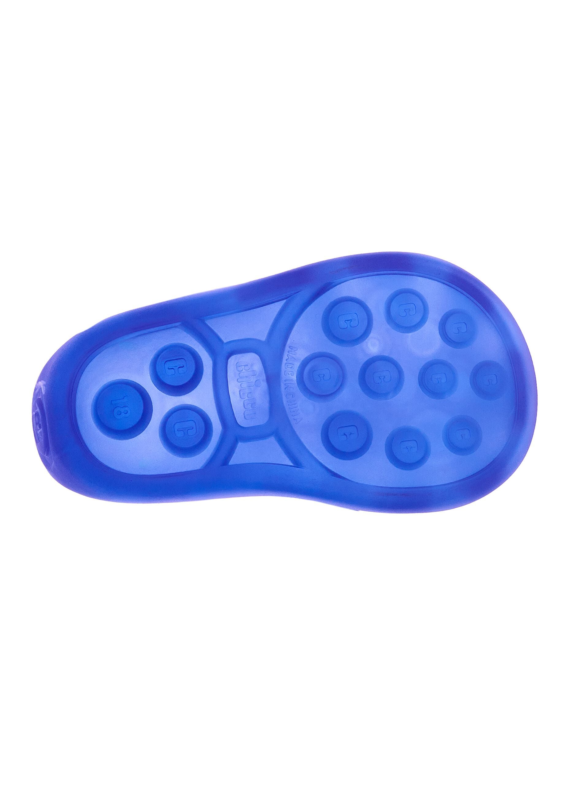 Girls' blue sandals with adjustable closure