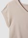 Beige pure viscose V-neck T-shirt, regular fit_6