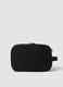 Black toiletry bag with double zip_1
