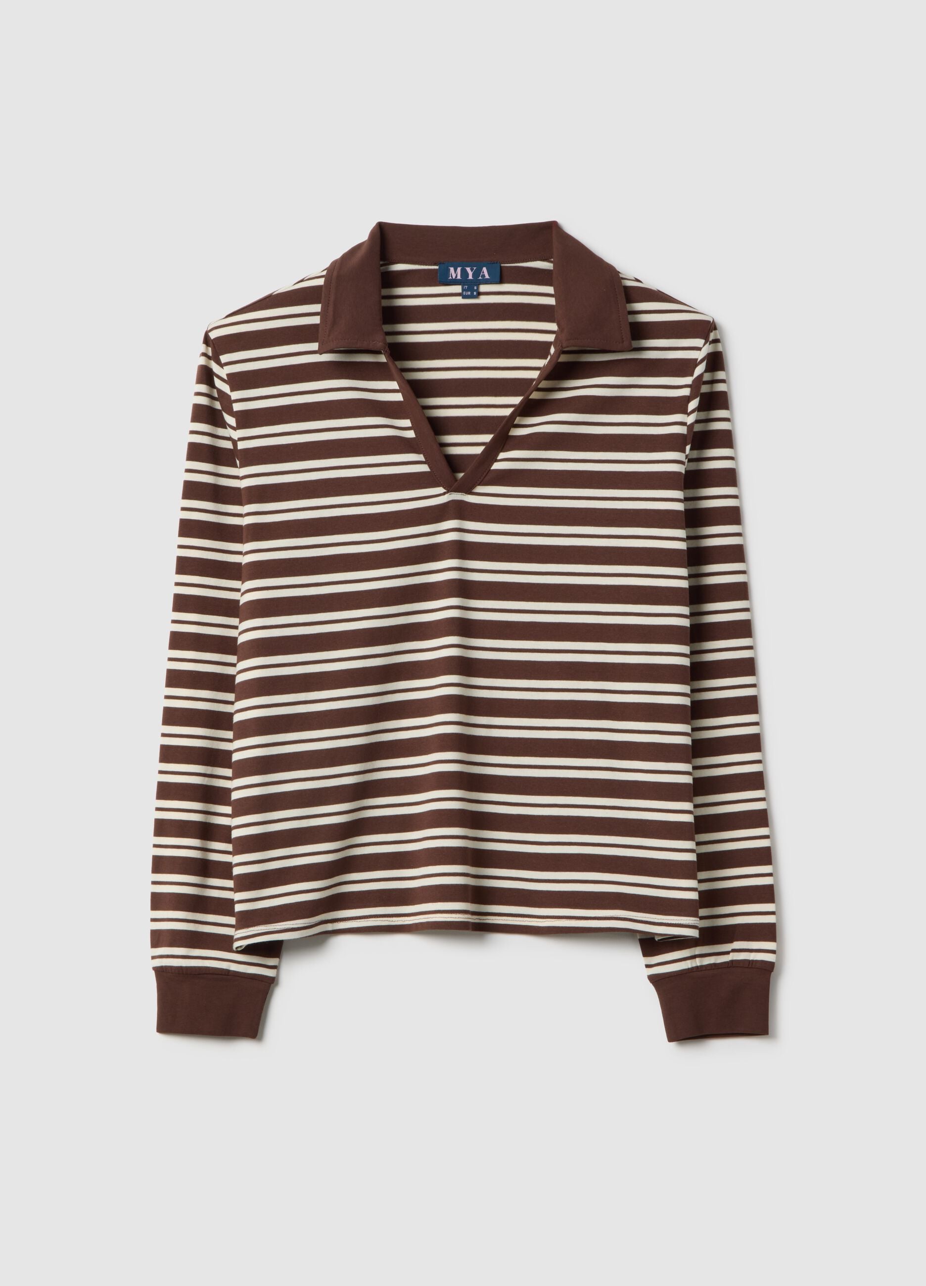 Multicolour Striped Stretch Cotton Polo Regular Fit