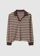 Multicolour Striped Stretch Cotton Polo Regular Fit_4