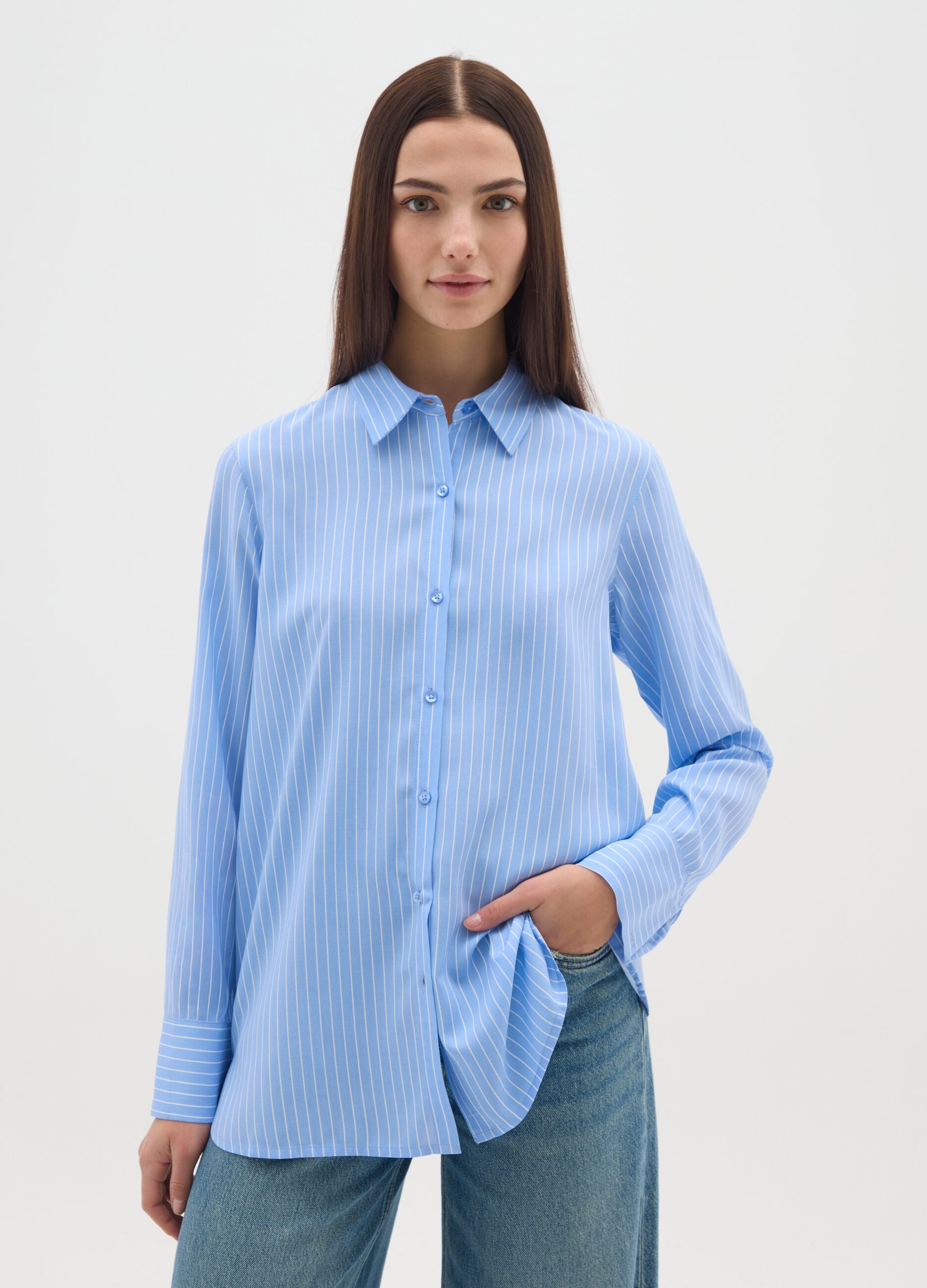 Multicolour Striped Blouse Regular Fit