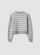 Grey striped viscose-blend crew-neck jumper_2