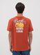 Red pure cotton jersey T-shirt with graphic print, regular fit_3