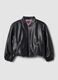 Black zip-up jacket, regular fit, for girls_0