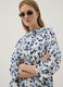 White floral stretch cotton blouse_0