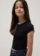 Girls&rsquo; black fitted stretch-cotton T-shirt_2