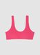 Pink stretch-fabric bikini top_5