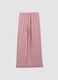 Pink pure viscose pyjama trousers with drawstring, regular fit_4