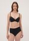 Black padded triangle bra in stretch fabric_1