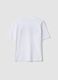 White pure cotton T-shirt with front print_4
