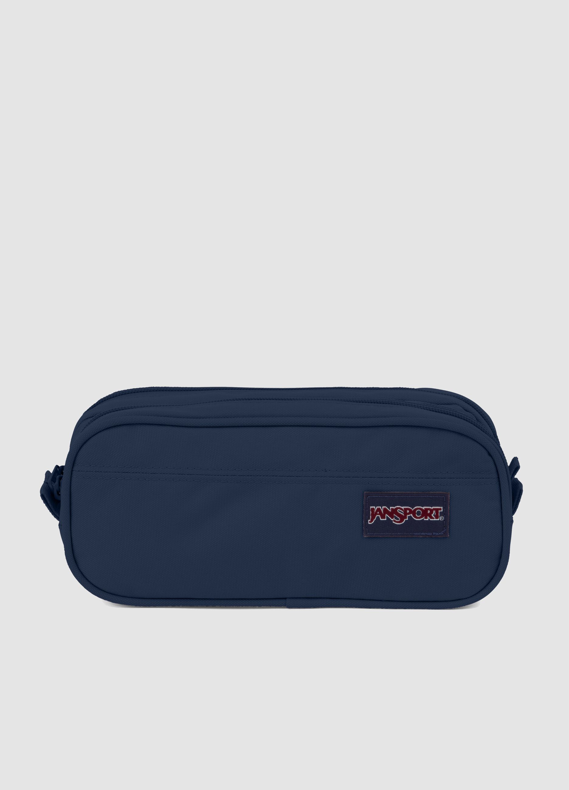 Blue double-compartment pencil case
