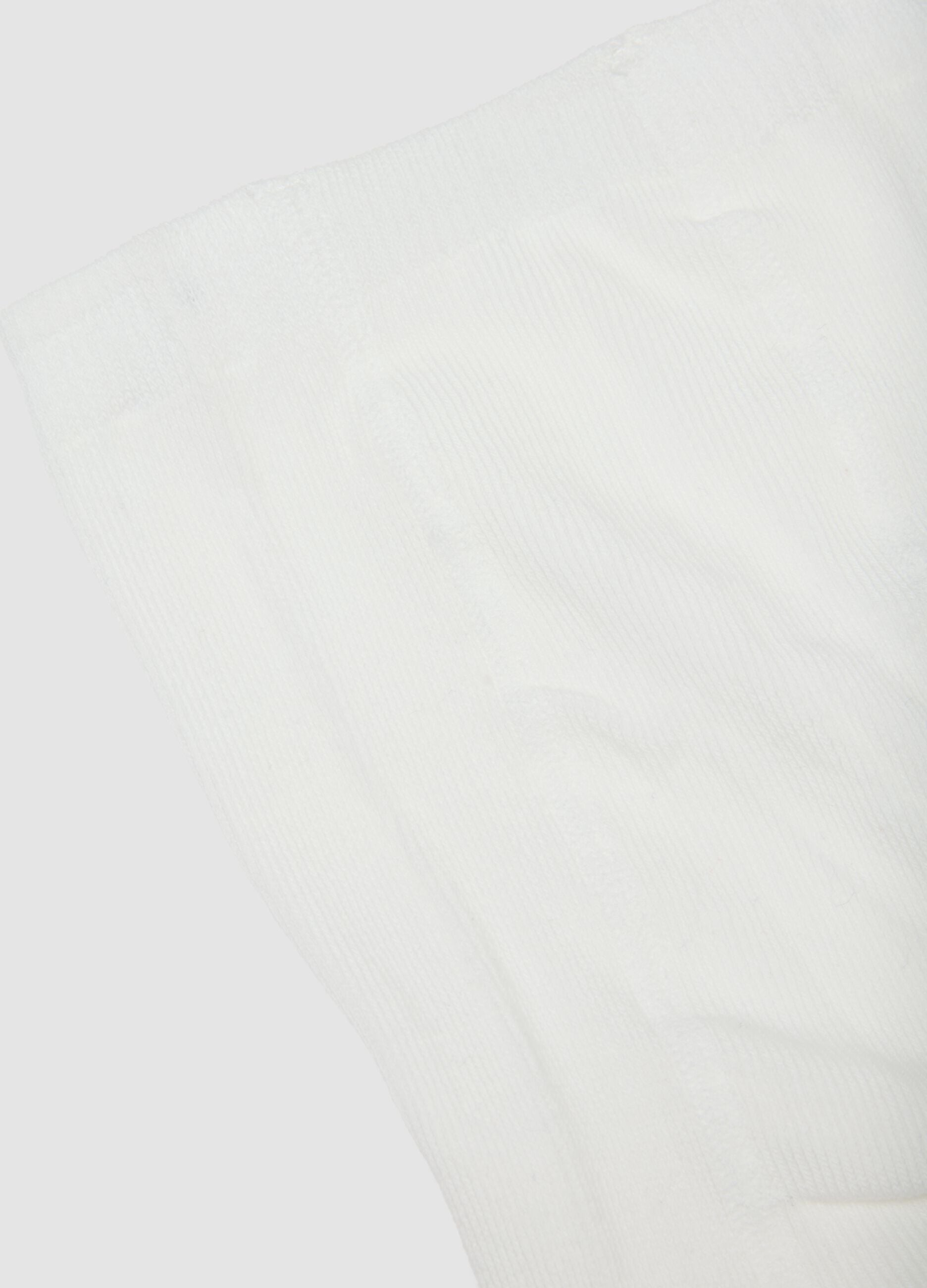 White organic stretch cotton tights