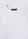 White pure cotton T-shirt with embroidery, regular fit_5