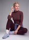Purple cropped stretch T-shirt with high neck, Easy Dry &ndash; ALTAVIA STUDIO_1