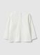 White stretch cotton T-shirt with bows for girls_1