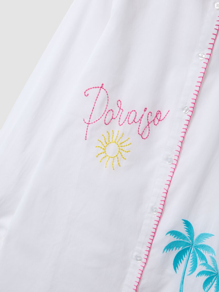 Long white organic cotton kaftan_5