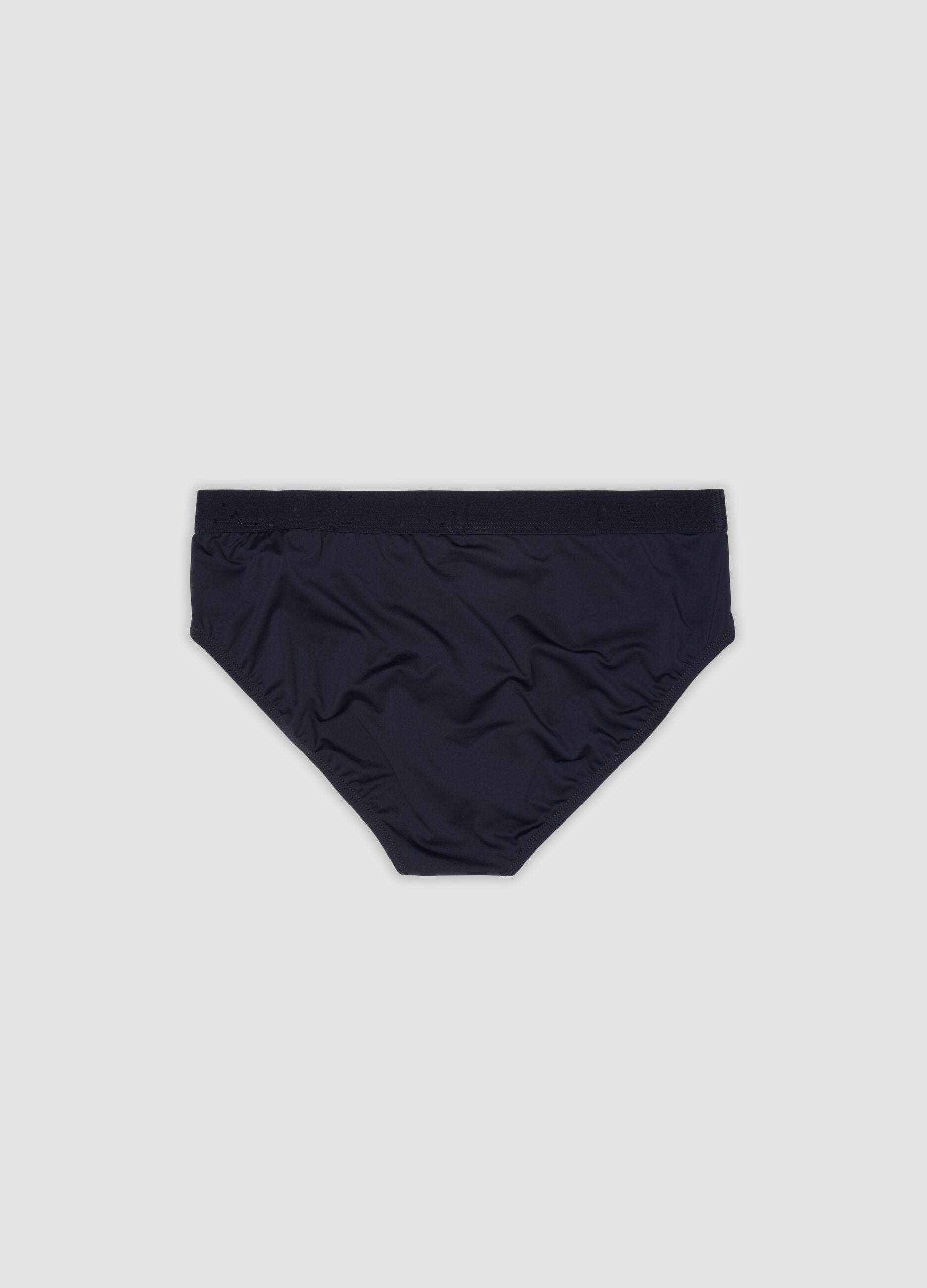 Three-pack of blue stretch microfibre briefs