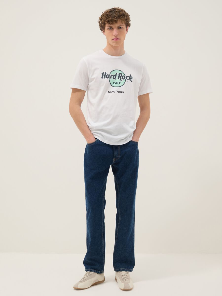 White Hard Rock Cafe logo print T-shirt in pure cotton, regular fit_1