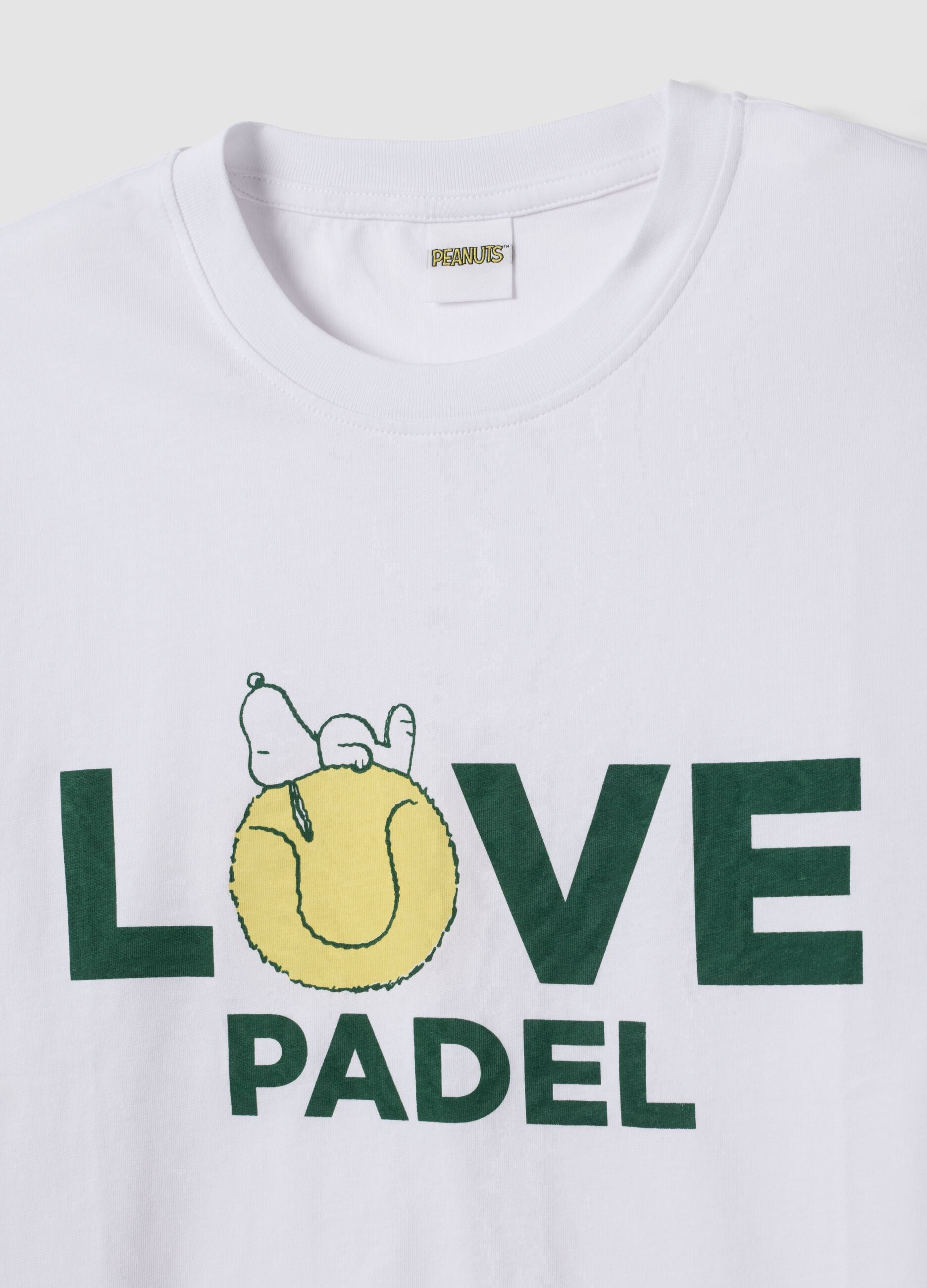 White pure cotton T-shirt with front print