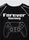 Black pure cotton crew-neck T-shirt with PlayStation print_1