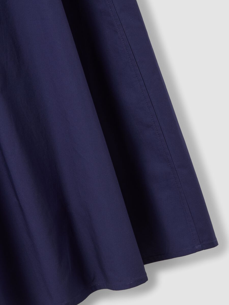 Blue maxi skirt in pure cotton_5