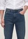 Blue denim straight-fit jeans in pure cotton_4