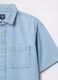 Short-sleeved denim shirt_4