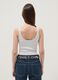 Grey ribbed stretch cotton bodysuit with wide neckline_3