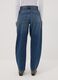 Dark blue pure cotton denim barrel-fit jeans_2
