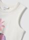 White organic cotton vest top with print and knot detail_2