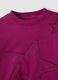 Purple pure cotton crew-neck sweatshirt with stars_3