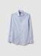 Light blue stretch cotton poplin shirt with cutaway collar_4