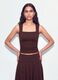 Red stretch tank top with side ruching_0