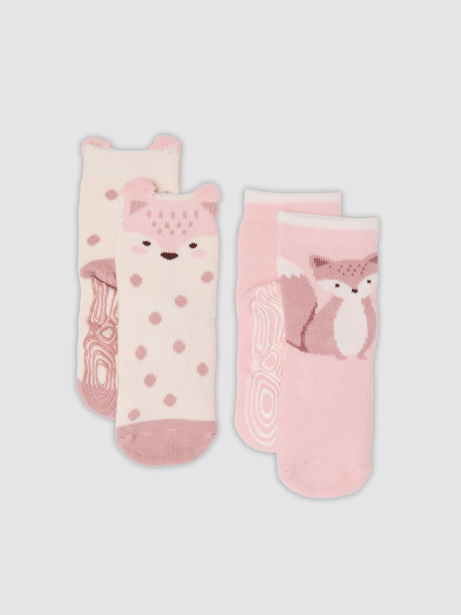 2-pack of pink stretch organic cotton socks_0